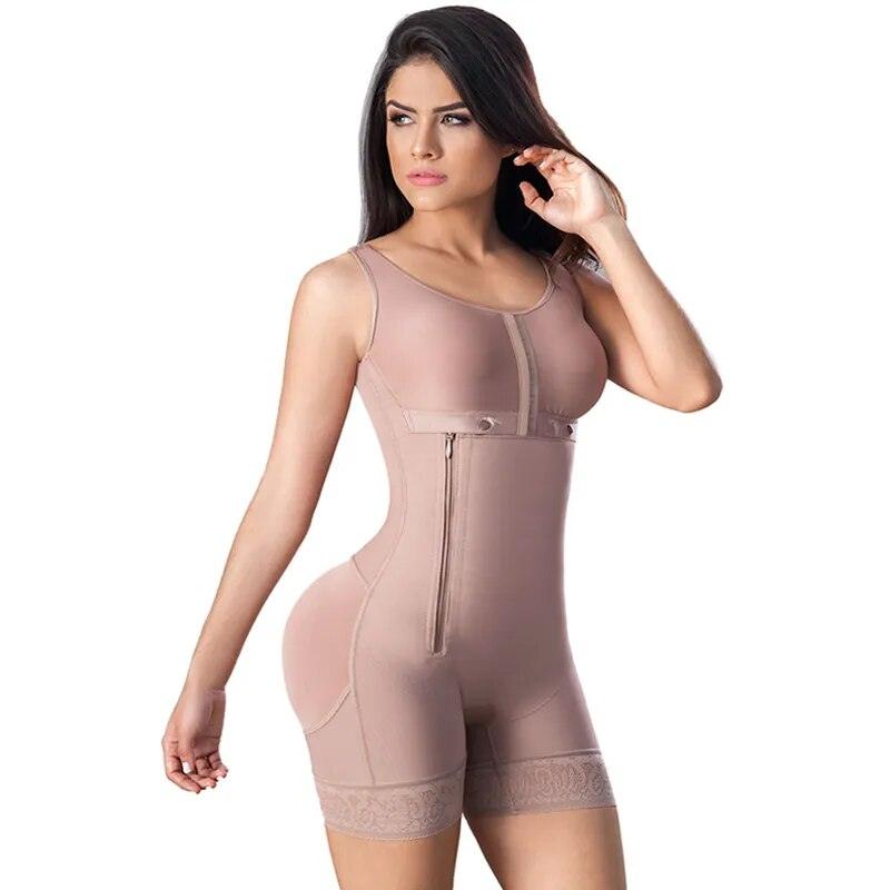 Bodysuit Modelador Para Abdômen Pós Op De Renda - Aifeli - Loja para todas as mulheres