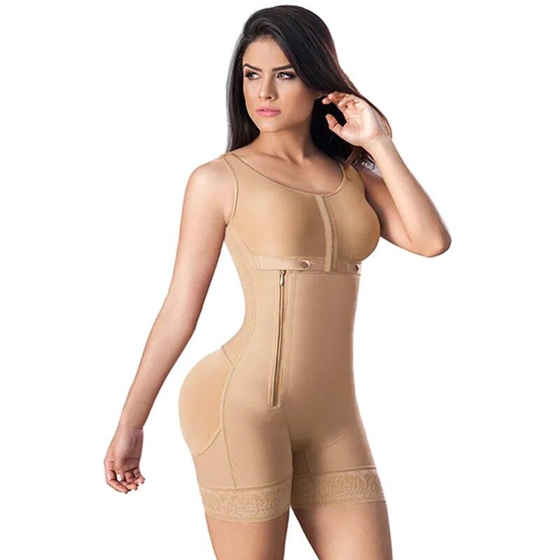 Bodysuit Modelador Para Abdômen Pós Op De Renda - Aifeli - Loja para todas as mulheres