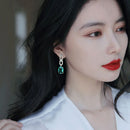 Brincos Brilhantes Strass Verde Pingente Alta Qualidade Diário - Aifeli - Loja para todas as mulheres