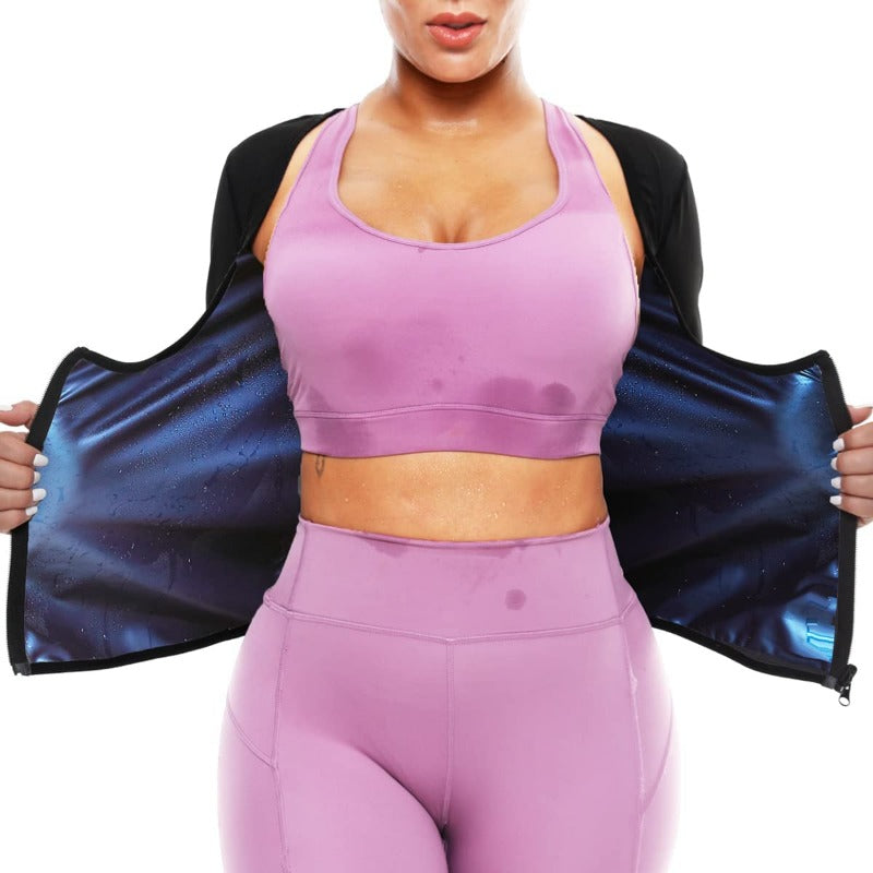 Jaqueta Modeladora Efeito Sauna Para Treinos