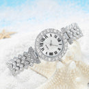 6Pcs Relógio Dainty Quartz Com Coração Conjunto De Jóias Rhinestone - Aifeli - Loja para todas as mulheres