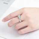 Anel De Prata Esterlina Charme Cristal Leopardo