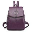 Mochila Feminina Com Borla Casual De Alta Capacidade De Couro - Aifeli - Loja para todas as mulheres