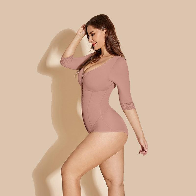 Bodysuit Modelador Alta Compressão Controle De Barriga Manga Longa - Aifeli - Loja para todas as mulheres