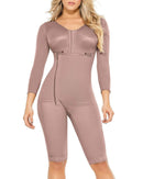 Bodysuit Modelador Suporte De Mama Zíper Lateral Manga Longa Barriga Controle Longo - Aifeli - Loja para todas as mulheres