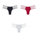 3Pcs Calcinhas Sólida Fio Dental Sexy Sem Costura - Aifeli - Loja para todas as mulheres