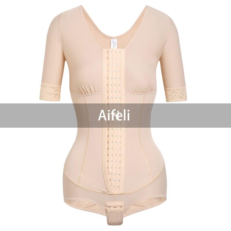 Bodysuit Modelador Alta Compressão Controle De Barriga Manga Longa - Aifeli - Loja para todas as mulheres