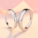 2Pcs Anéis De Casal Zircão Coração Combinando Amor Para Sempre Charme Jóias Do Dia Dos Namorados - Aifeli - Loja para todas as mulheres