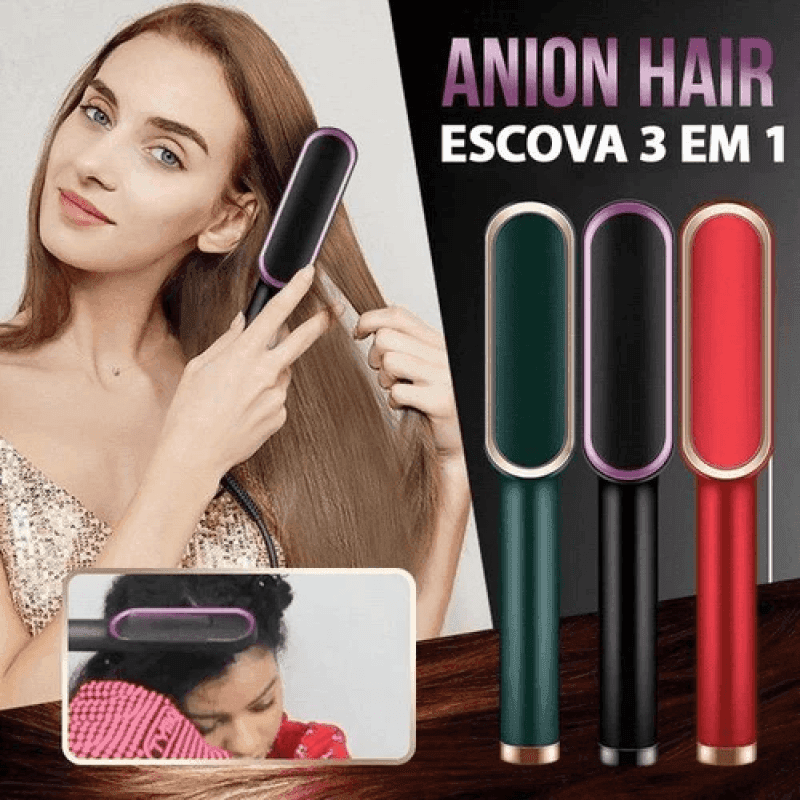 Anion Hair Escova Alisadora 3 em 1 - Aifeli - Loja para todas as mulheres