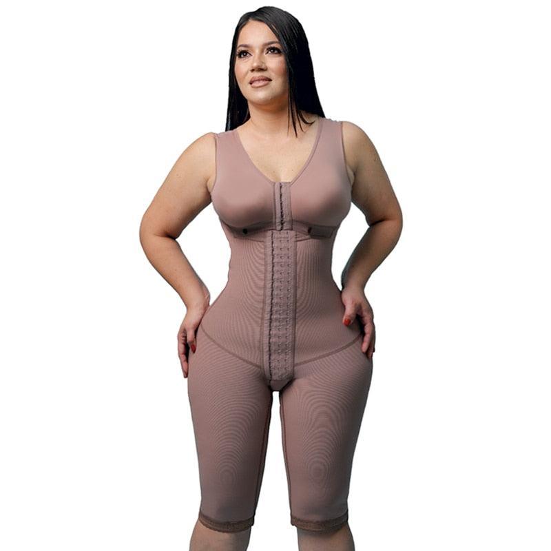 Bodysuit Modelador Corpo Inteiro Pós-Parto Pós-Lipo Sutiã Removível Com Fecho De Pressão - Aifeli - Loja para todas as mulheres
