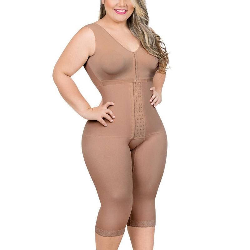Bodysuit Modelador Corpo Inteiro Pós-Parto Pós-Lipo Sutiã Removível Com Fecho De Pressão - Aifeli - Loja para todas as mulheres