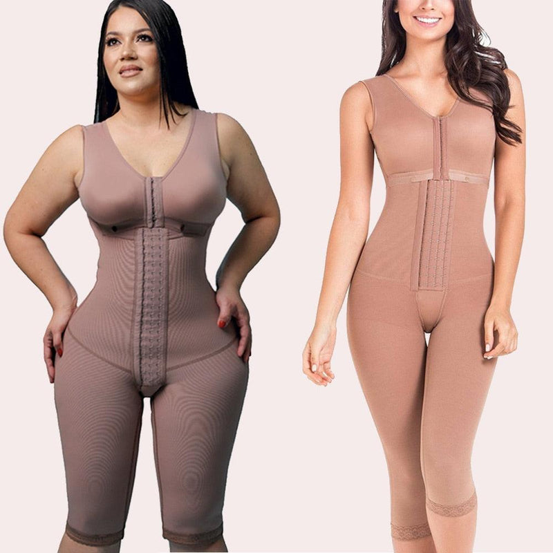 Bodysuit Modelador Corpo Inteiro Pós-Parto Pós-Lipo Sutiã Removível Com Fecho De Pressão - Aifeli - Loja para todas as mulheres