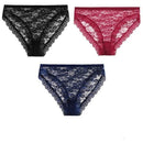 Calcinha De Renda Floral Transparente Kit 3pcs - Aifeli - Loja para todas as mulheres