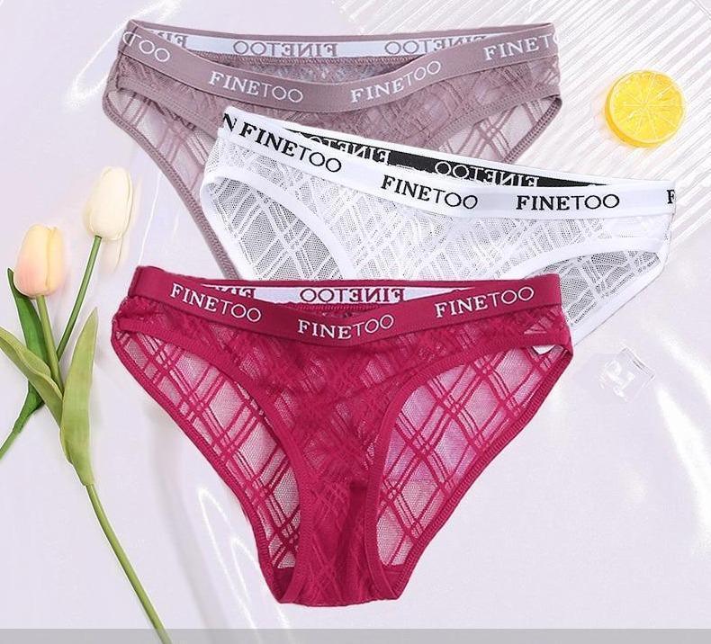 Calcinha de Renda transparente Kit 3PCS - Aifeli - Loja para todas as mulheres