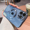 Capa De Luxo Transparente Magsafe Com Borda Colorida Para iPhone - Aifeli - Loja para todas as mulheres