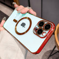 Capa De Luxo Transparente Magsafe Com Borda Colorida Para iPhone - Aifeli - Loja para todas as mulheres