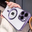Capa De Luxo Transparente Magsafe Com Borda Colorida Para iPhone - Aifeli - Loja para todas as mulheres