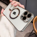 Capa De Luxo Transparente Magsafe Com Borda Colorida Para iPhone - Aifeli - Loja para todas as mulheres