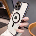 Capa De Luxo Transparente Magsafe Com Borda Colorida Para iPhone - Aifeli - Loja para todas as mulheres