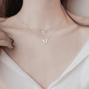 Colar Duplo Borboleta Prata 925 - Aifeli - Loja para todas as mulheres