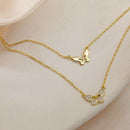 Colar Duplo Borboleta Prata 925 - Aifeli - Loja para todas as mulheres