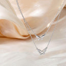 Colar Duplo Borboleta Prata 925 - Aifeli - Loja para todas as mulheres