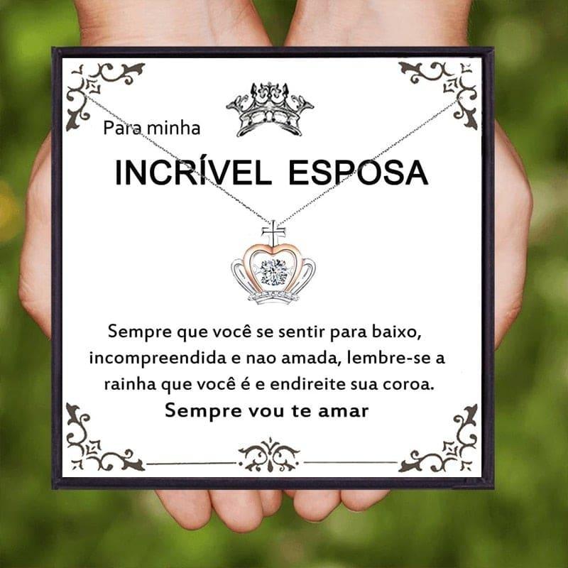 Colar Feminino Para Minha incrível Esposa - Aifeli - Loja para todas as mulheres