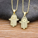 Colar Golden Hamsa em Cobre - Aifeli - Loja para todas as mulheres