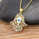 Colar Golden Hamsa em Cobre - Aifeli - Loja para todas as mulheres