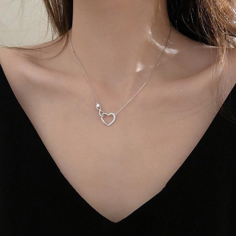 Colar Infinity Amour de Zircônia em Cobre - Aifeli - Loja para todas as mulheres