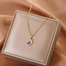 Colar Lilo de Zircônias em Aço Inoxidável - Aifeli - Loja para todas as mulheres