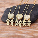 Colar Ma Famille de Zircônias em Cobre - Aifeli - Loja para todas as mulheres