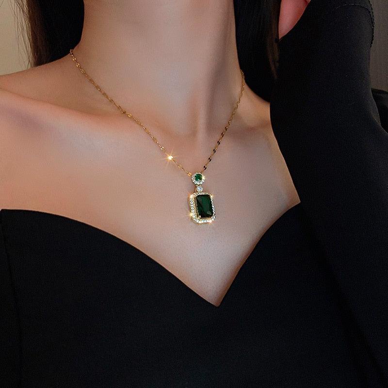 Conjunto de Luxo Emerald Luxe em Cobre - Aifeli - Loja para todas as mulheres