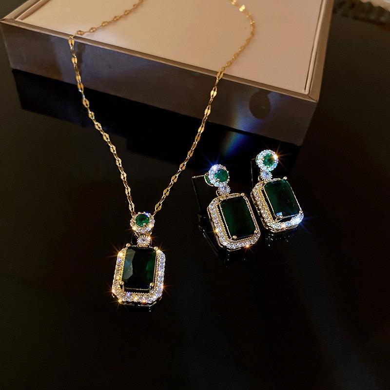 Conjunto de Luxo Emerald Luxe em Cobre - Aifeli - Loja para todas as mulheres