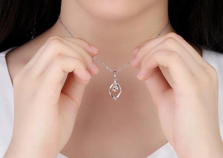 Conjunto de Luxo Zircon Stone em Prata 525 - Aifeli - Loja para todas as mulheres