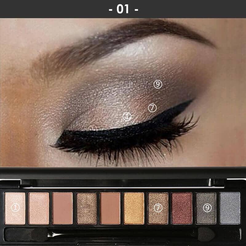 Paleta De Sombras 10 Cores À Prova D'água - Aifeli - Loja para todas as mulheres