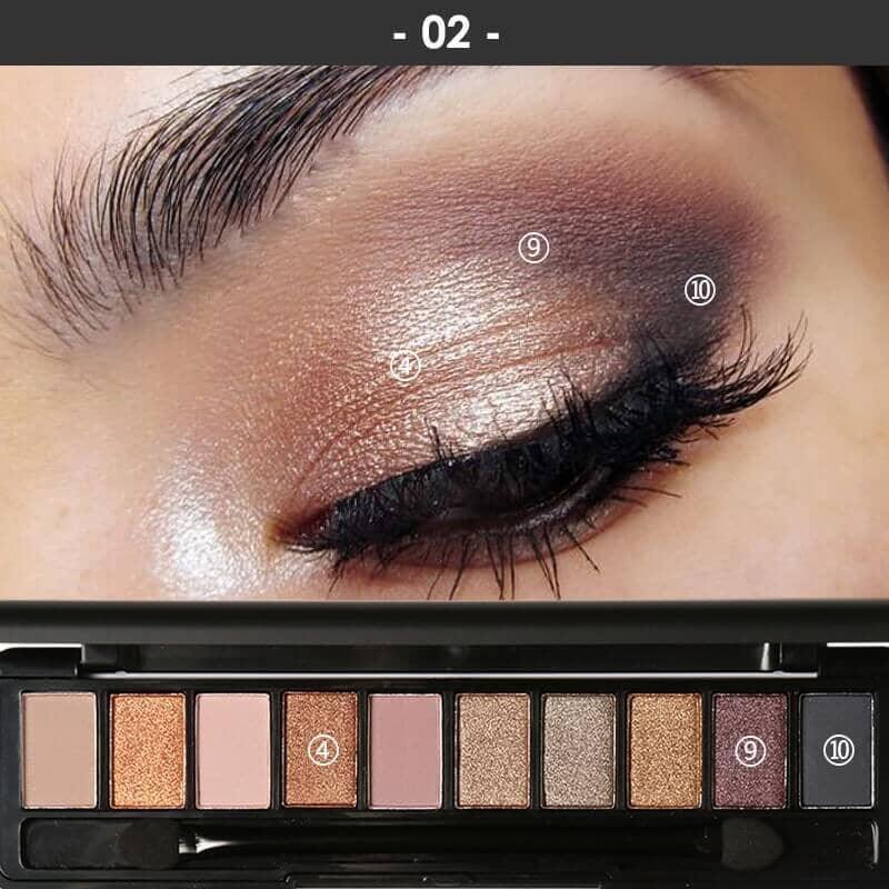 Paleta De Sombras 10 Cores À Prova D'água - Aifeli - Loja para todas as mulheres