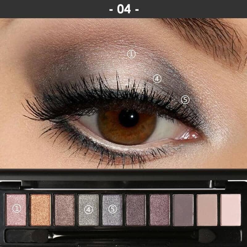 Paleta De Sombras 10 Cores À Prova D'água - Aifeli - Loja para todas as mulheres