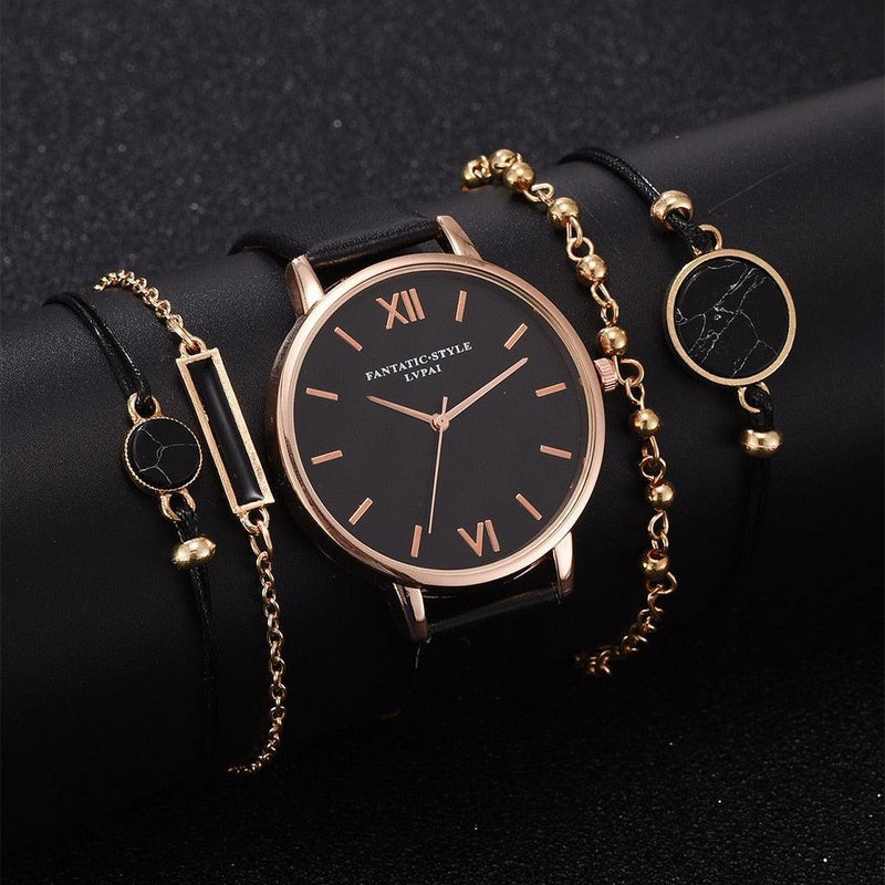 Relógio Minimalista Cora + 4 Pulseiras - Aifeli - Loja para todas as mulheres