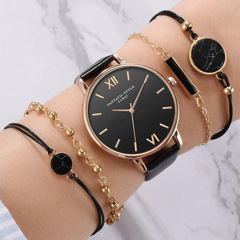 Relógio Minimalista Cora + 4 Pulseiras - Aifeli - Loja para todas as mulheres