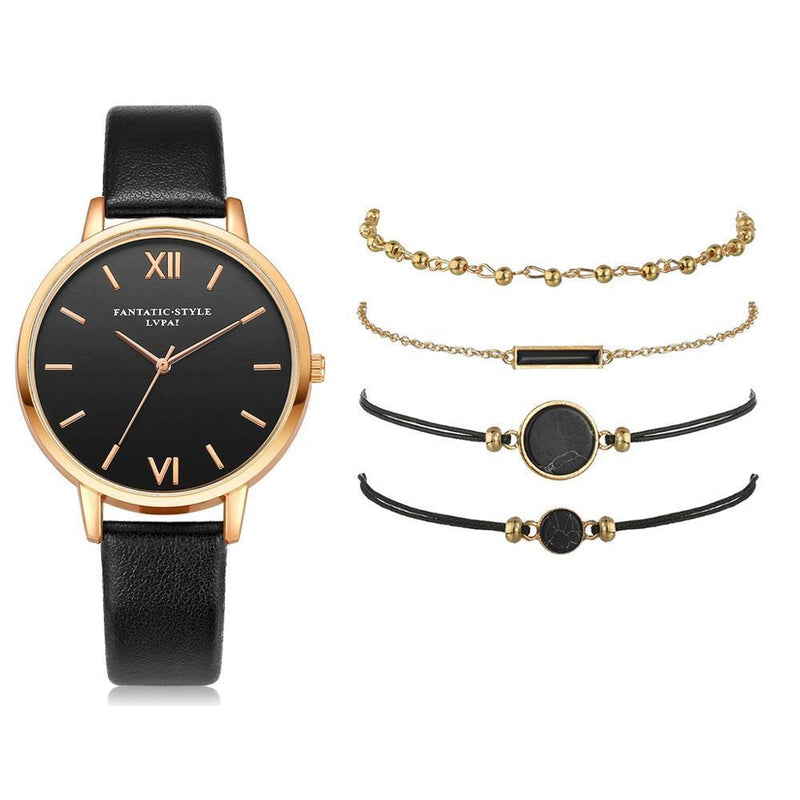 Relógio Minimalista Cora + 4 Pulseiras - Aifeli - Loja para todas as mulheres