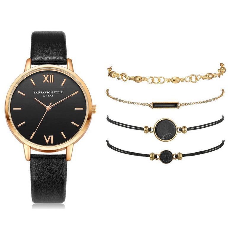 Relógio Minimalista Cora + 4 Pulseiras - Aifeli - Loja para todas as mulheres